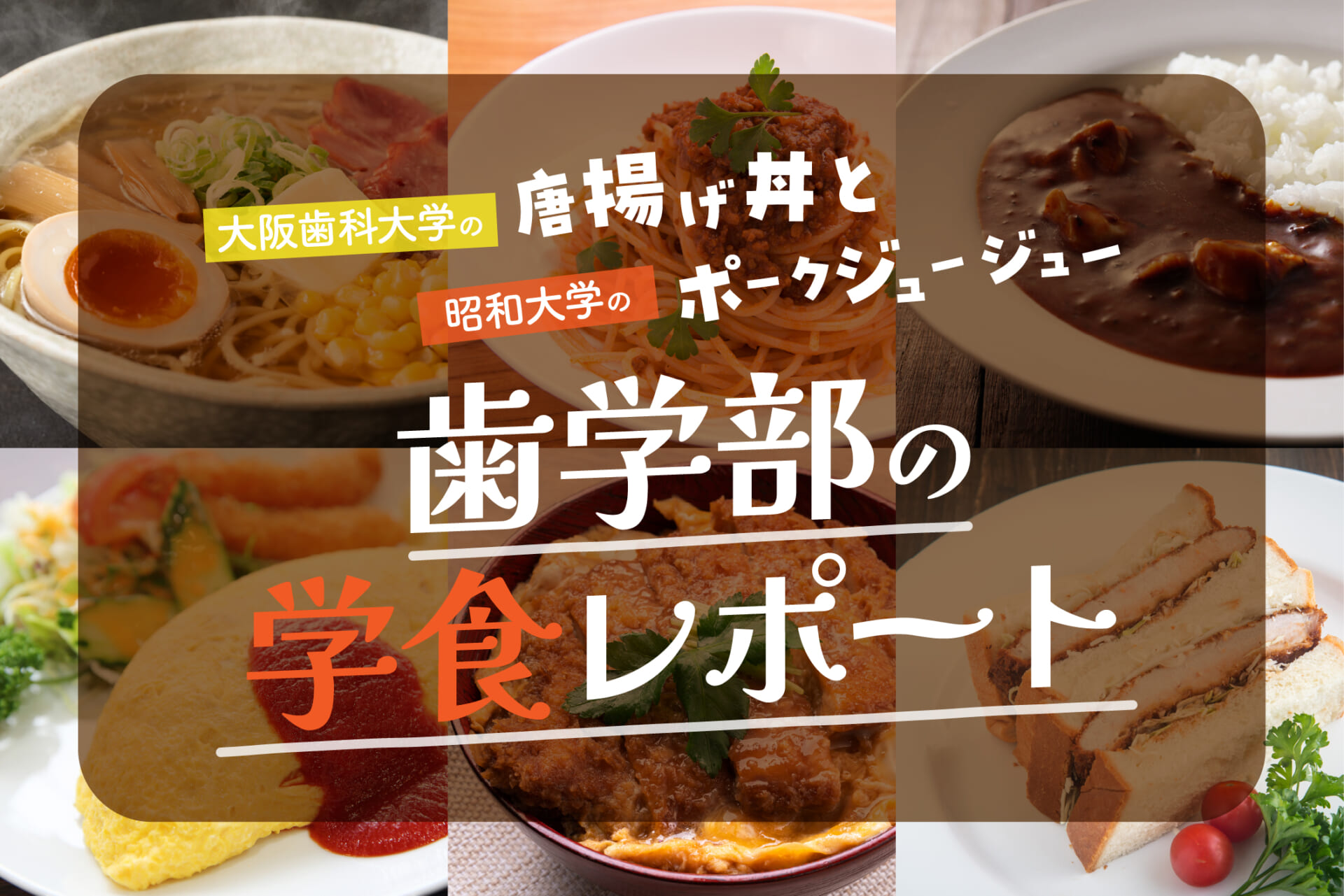 大阪歯科大学の「唐揚げ丼」と昭和大学の「ポークジュージュー」
