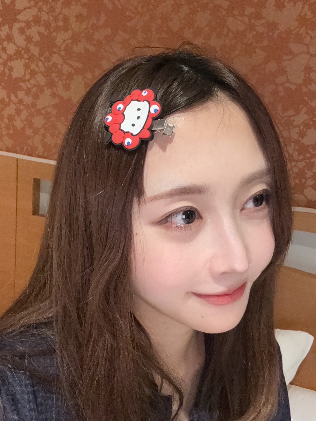 万博で買ったミャクミャクポチャッコのヘアピン